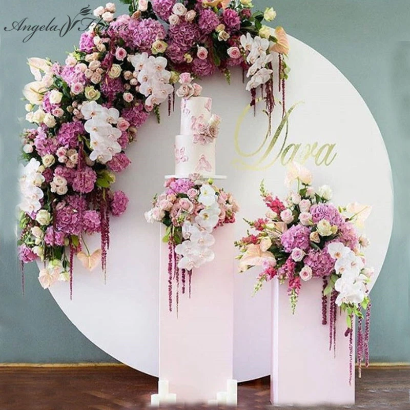 パーソナライズされた月の形をした人工花の列 結婚式のアーチの装飾 花の配置 ステージレイアウト 背景ディスプレイ 造花 ドライフラワー Aliexpress