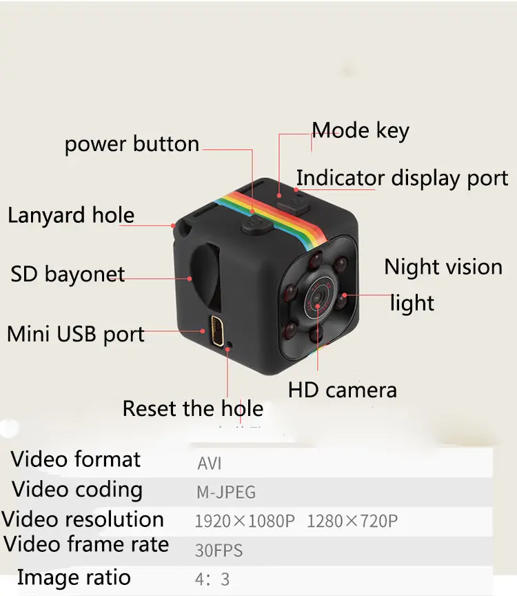 HD 1080P Mini Camera SQ16 Camcorder Car DVR Motion DV Recorder Night Vision Video Sport DV Micro Camera dice Cam pk sq11 sq13