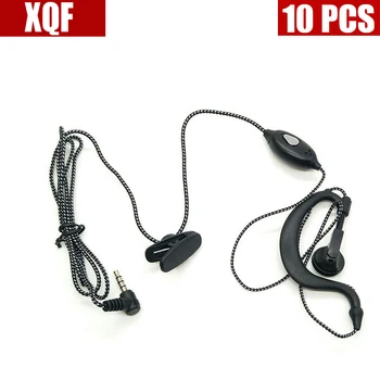 

XQF 10PCS 1 PIN 3.5mm Small Square PTT Earpiece MIC for YAESU VX-3R/5R/10/110/132/168/210/ 300 FT -50/60R TSP-2100 New Black