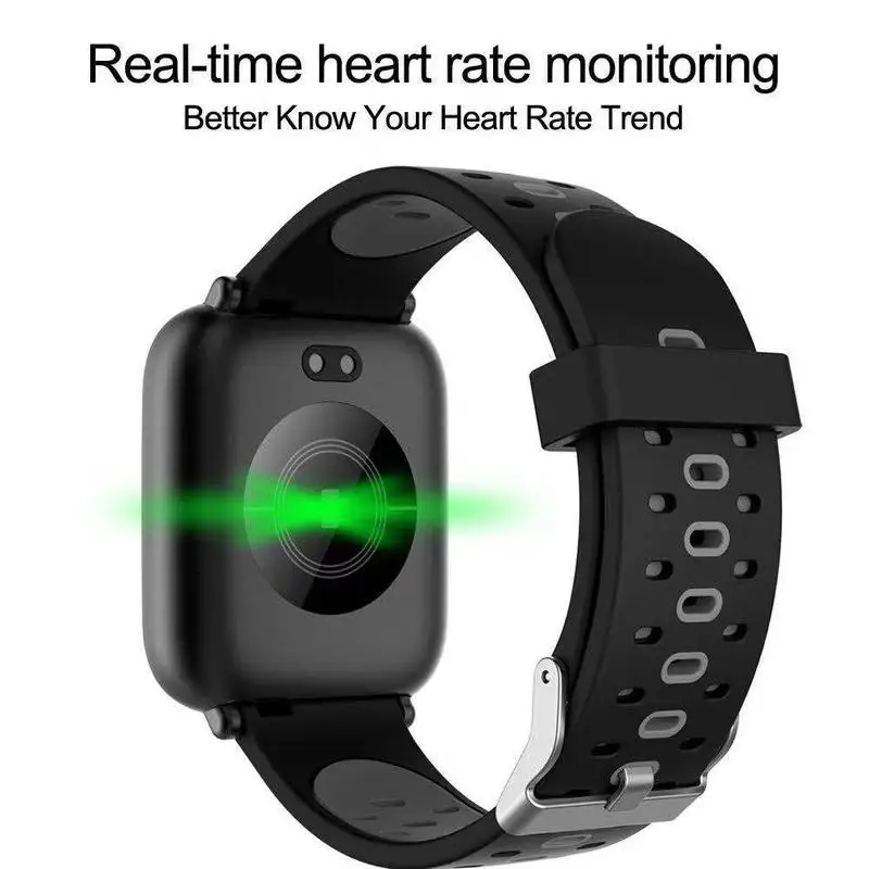 Q1S Smart Watch Dynamic Heart Rate Blood Pressure Monitoring Reminder Bracelet Tracker Call Black Smart Fitness Electronic F8P5