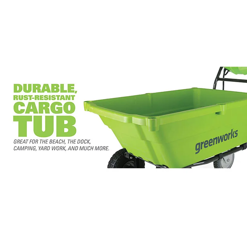 Greenworks Gc40l00 G-Max 40 V Self Propelled Garden Shopping Cart Rust Resistant Bath Excluding Batteries Chargers