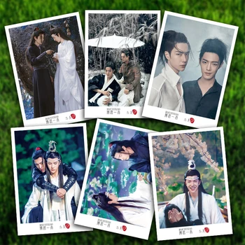 

100 sheets 12.7cm*8.9CM The untamed actor xiao zhan wang yibo together photos high quality photo paper wall desk decor postcard