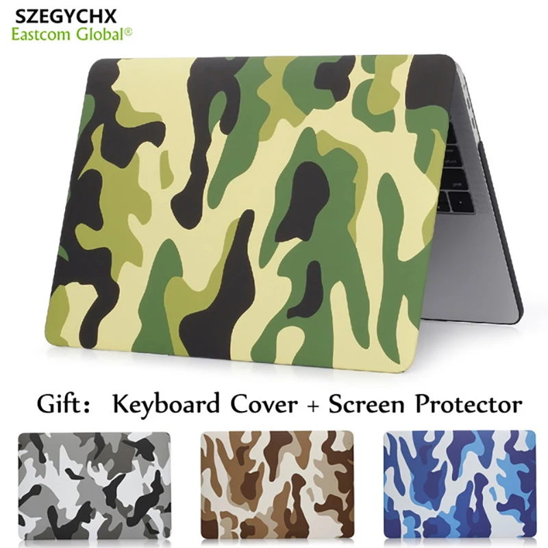 Чехол для ноутбука Camou MacBook Air 11 Retina 12 13 2018 Pro 15 дюймов с сенсорной панелью A1706 A1989 A1707
