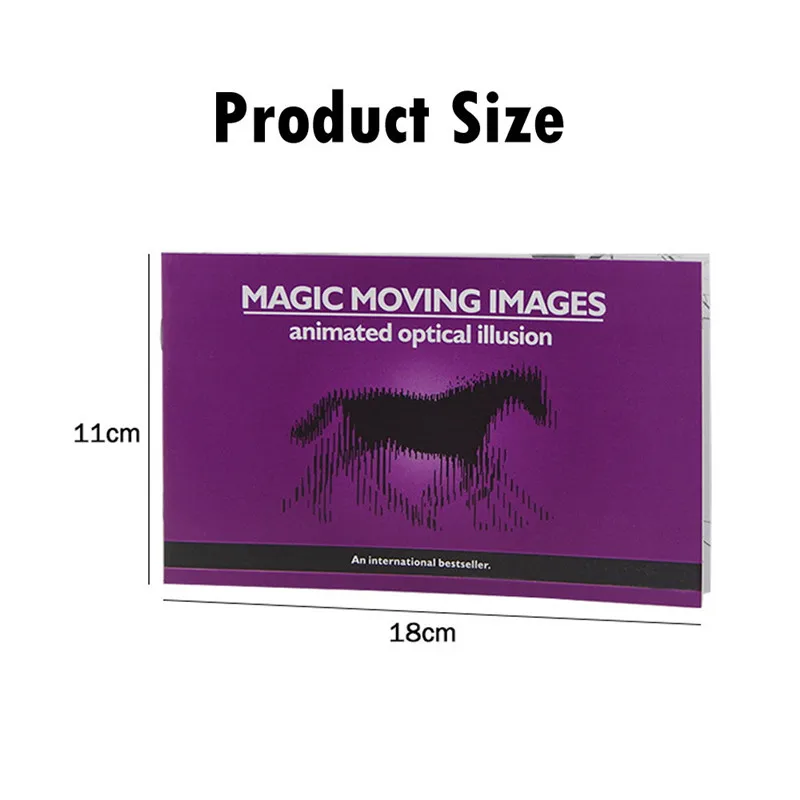 Волшебный анимационный фильм книга бегущая лошадь фильм книга 3D анимированная Магическая движущаяся анимационная Магическая Иллюзия трюк brinquedos#4S16