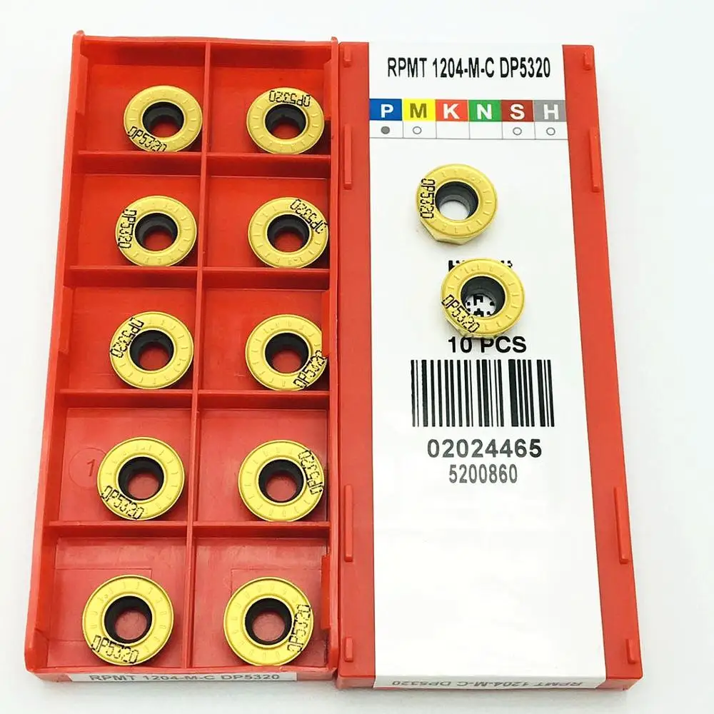 

Lathe milling cutter RPMT1204 M C DP5320 RPMT 1204 M C TT9080 R6 new high-quality carbide insert cnc tool milling cutter