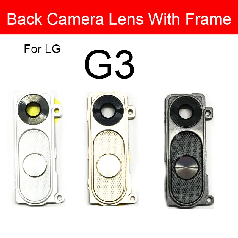 Back Rear Camera Glass Lens Ring Cover With Frame Holder For LG G3 D850 D851 D852 D855 LS990 F400S VS985 | Мобильные телефоны и