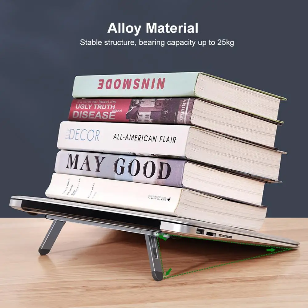 Oatsbasf Laptop Stand For MacBook Air Pro Support Tablet Portable Notebook Stand Mini Riser Foldable Laptop Holder Cooling Stand