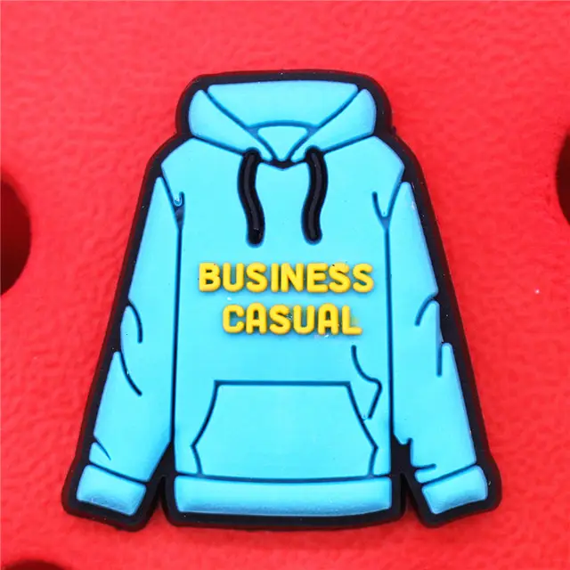 1pcs Blue Hoodie Shoe Charms Heart Shaped Glasses Sandals Bra Bow Shoes Accessories Decoration Fit Croc Jibz Party Kids Gift U228-6