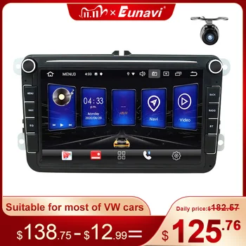 

Eunavi 2 Din Android Car Radio GPS Auto Multimedia For Volkswagen VW Passat Polo GOLF Touran Jetta Tiguan Magotan Seat Audio DSP