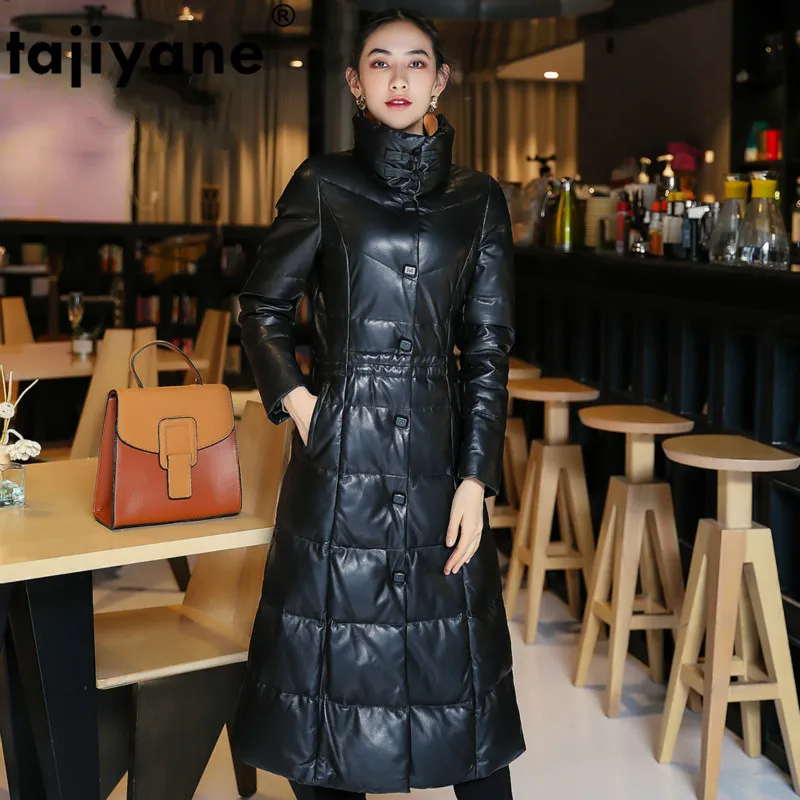 Женский пуховик из овчины зимняя куртка натуральной кожи женская одежда