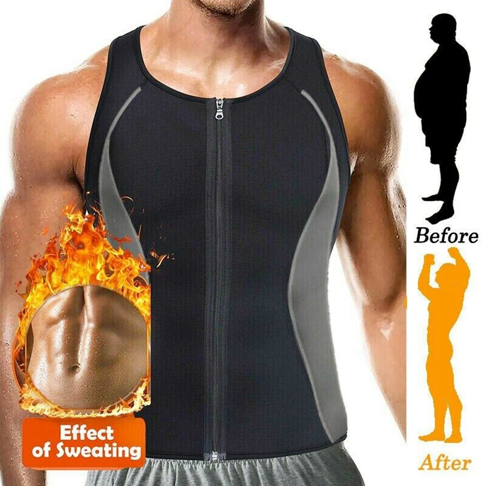 Men's Slimming Body Building Shaper Sweat Vest Neoprene Sauna Waist