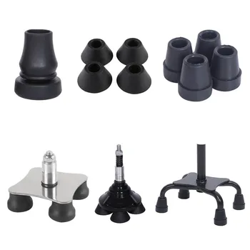 

Non-slip Crutch Rubber Foot Pad trekking pole tip cap camp hike walk stick Leg socks feet cover protector pipe hole Dust plug