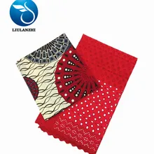 LIULANZHI Африканская Хлопковая ткань оптом нигерийская восковая печать и вуаль кружевная ткань для платья 3+ 2,5 ярдов/партия ML8WR01-ML8WR29