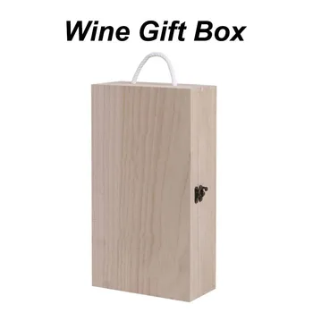 

Wooden Wine Box Double Bottle Strap Crates Shell Gift Home Decoration 2019 High Quality Support Wholesale Dropshipping Selling