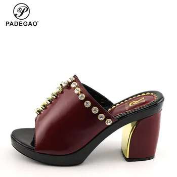 

New Fashion Summer Women Slippers High Heels Sandals Fashion Evening Shoes Ladies Square Toe High Heel Elegant Sandal Female