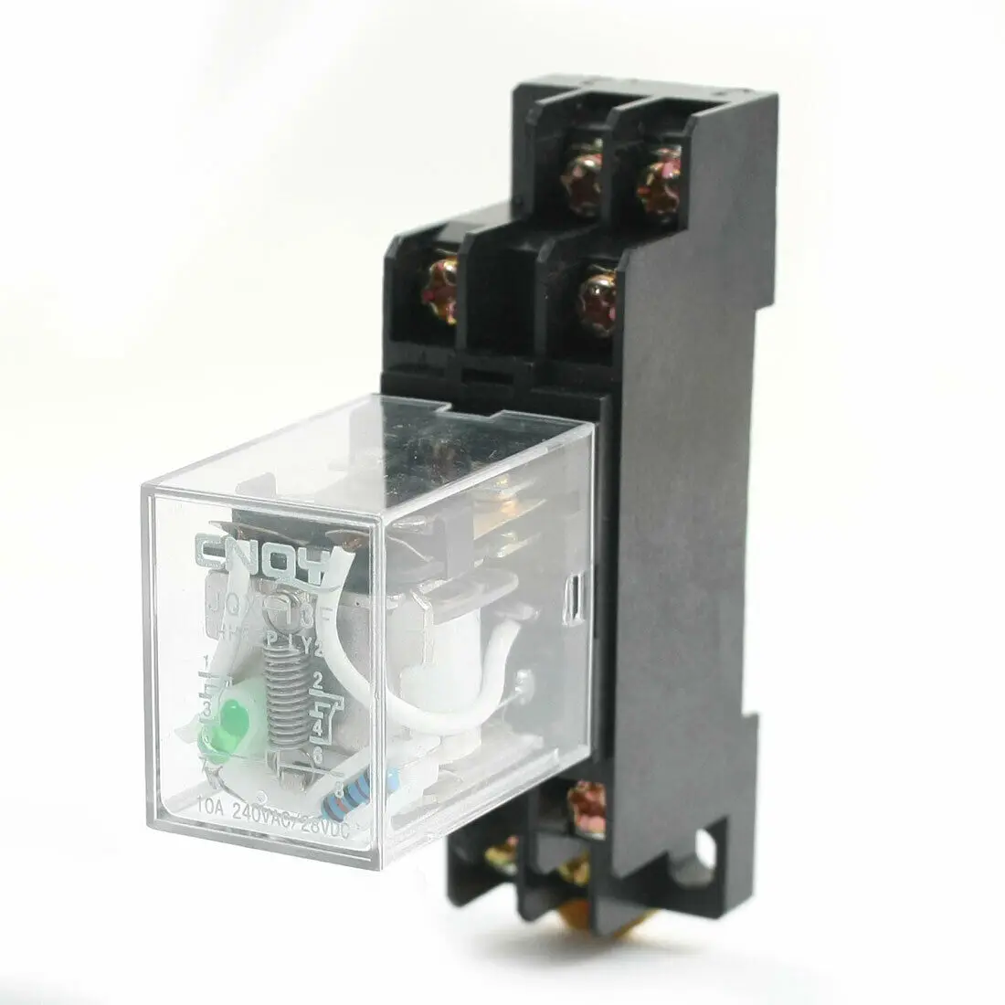 

DC12V 10A DPDT 8Pin Green Lamp Motor Control Power Relay w DIN Rail Socket