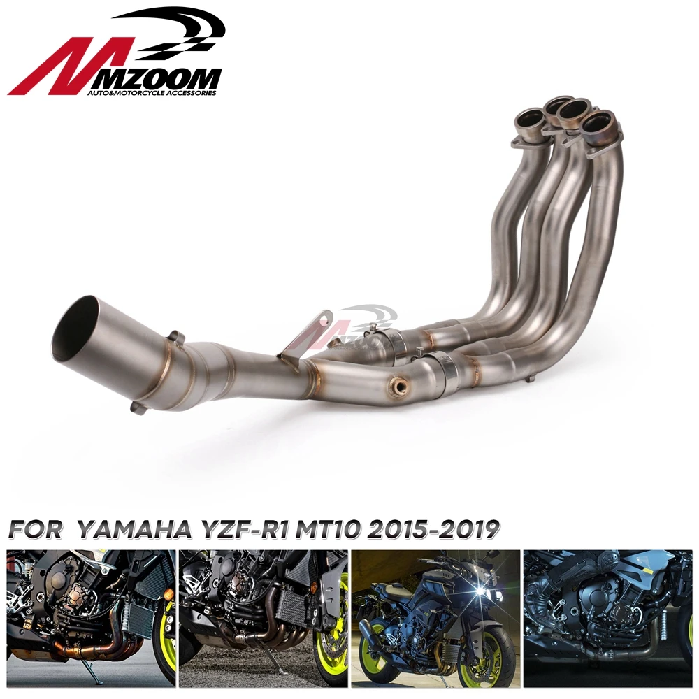 Система выхлопных труб без шнуровки глушитель мотоцикла средняя передняя трубка