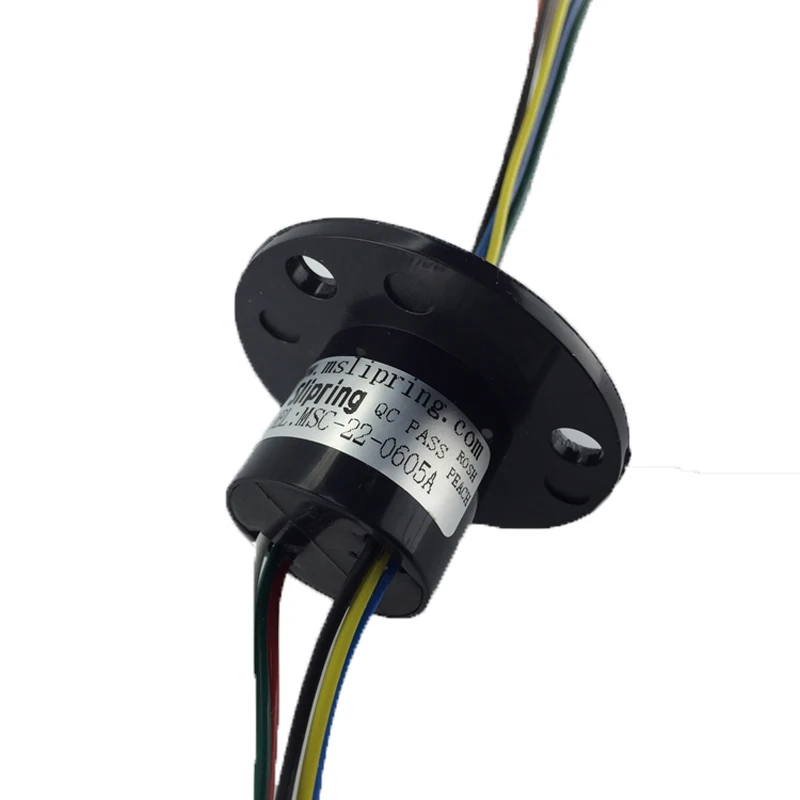 

1PCS 2/3/4/6/8/12 Wires 5A High Current Slip Ring Diameter 22mm Collector Rotary Joint Wind Power Eectric Brush Slipring