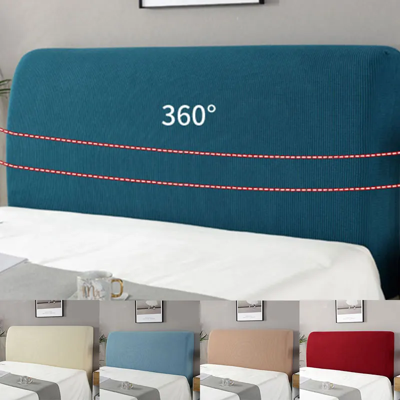 

Elastic Bed Headboard Cover Modern Solid Color Bedside Cover All-inclusive Headboard Covers Bed Head Back Protector Home Decor
