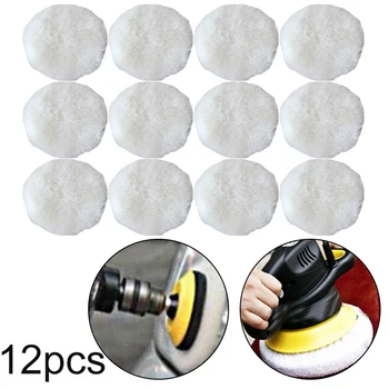

12PCS Polishing Bonnet Buffer Pads Imitation Wool For 9 &10 inch Car Polisher Waxing polishing soft new hot