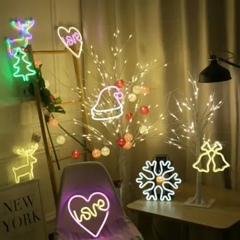 

Christmas Decoration Lights Bedroom Neon Signs Living Room Neon Night Lights Table Lamp christmas tree light 2020