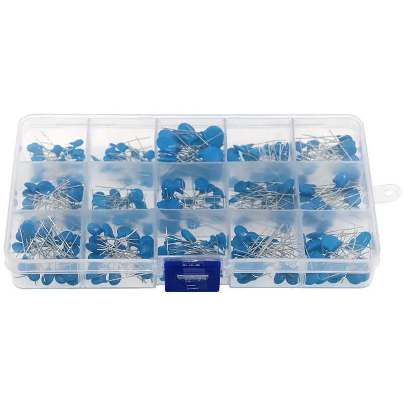 300Pcs/Box 15Value x 20pcs 1KV 2KV 3KV High Voltage Ceramic Capacitors Assortment Assorted Kit