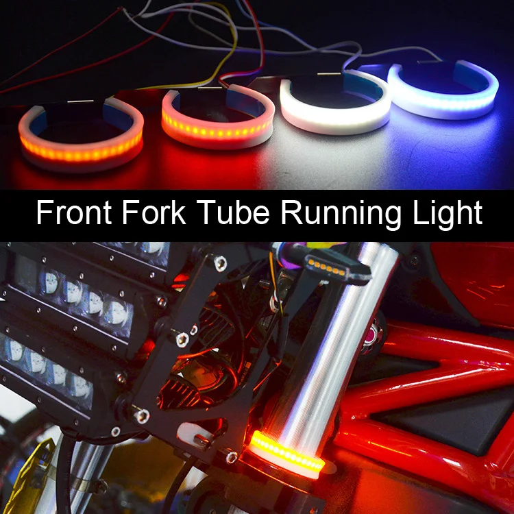 

For Triumph DAYTONA 675/R SPEED TRIPLE/R TIGER 800 XC/XCX Motorcycle Front Fork Shock Absorber LED Turn Signal Day Running Light