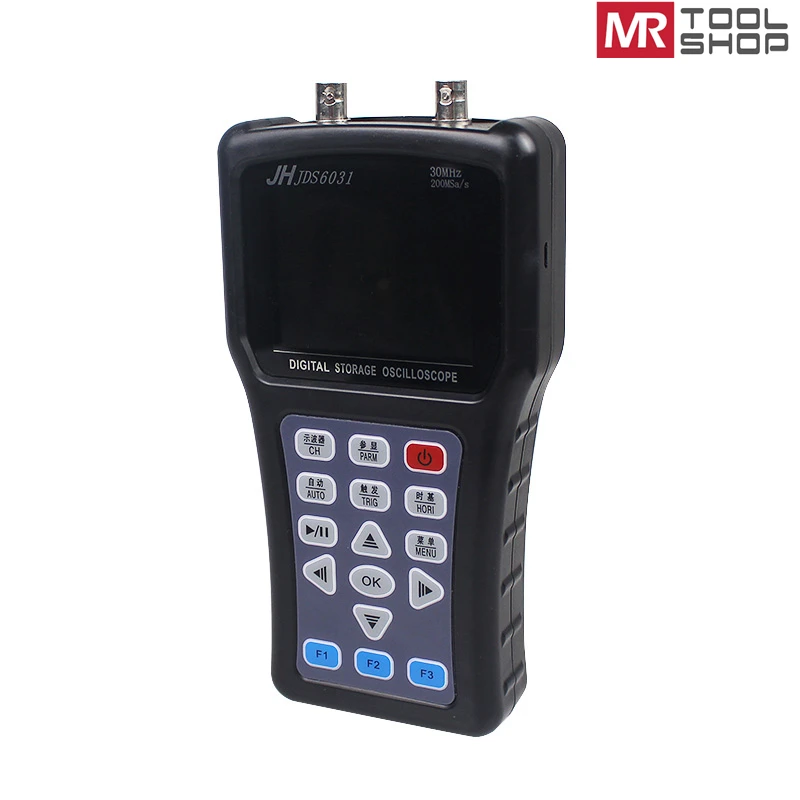 Jinhan JDS6031 Ручной цифровой осциллограф портативный осциллограф 1CH 30 МГц полоса пропускания 200MSa/s частота дискретизации USB зарядное устройство зонд