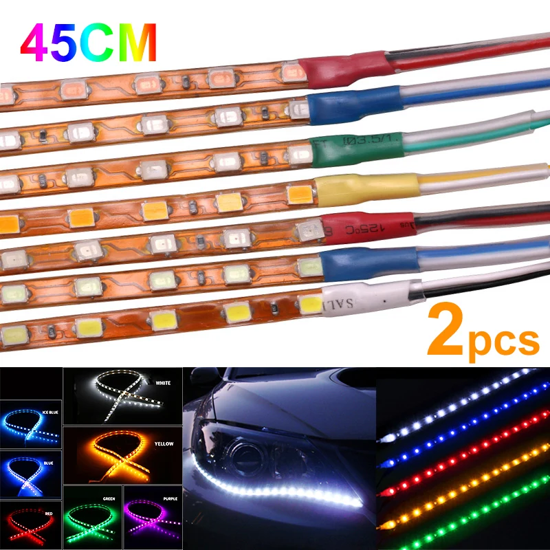 2 шт. гибкая Водонепроницаемая светодиодная лента для дневного освесветильник