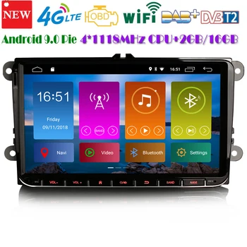 

9"Android 9.0 Bluetooth Auto Radio Multimedia Player DAB+WIFI GPS SAT Navi for VW T5 Transporter Polo Passat Tiguan Sharan Jetta
