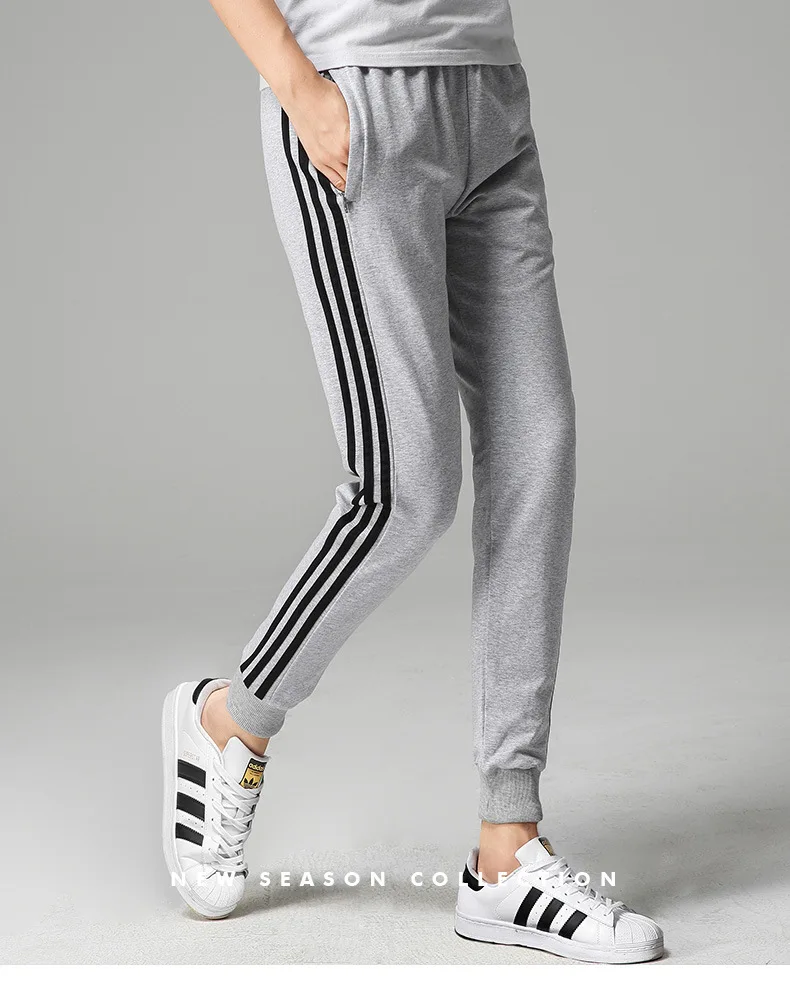 COUPLE'S Drawstring Брюки tou shu ноги Slim Fit Чистый хлопок износостойкие повседневные спортивные брюки