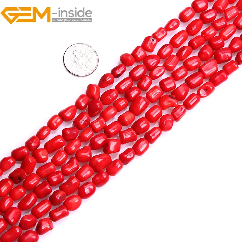4x8mm Гладкий картофель без красных коралловых бусин для изготовления ювелирных изделий 15 дюймов Сими-драгоценные камни, бусины для браслета и ожерелья DIY - Цвет: 4x8mm