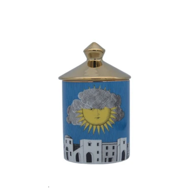 2 Европейский подсвечник Fornasetti, Керамическая свеча подсвечник Lina, ретро украшение для дома, рабочего стола, для хранения ювелирных изделий, Баночки, коробка - Цвет: 2