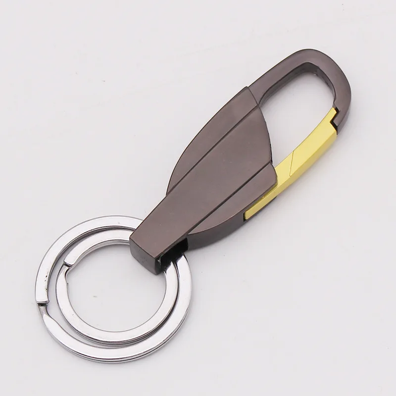 Men Metal Car Key Ring Creative Cool Key Chain Circle Advertisement Small Gifts Customizable Key