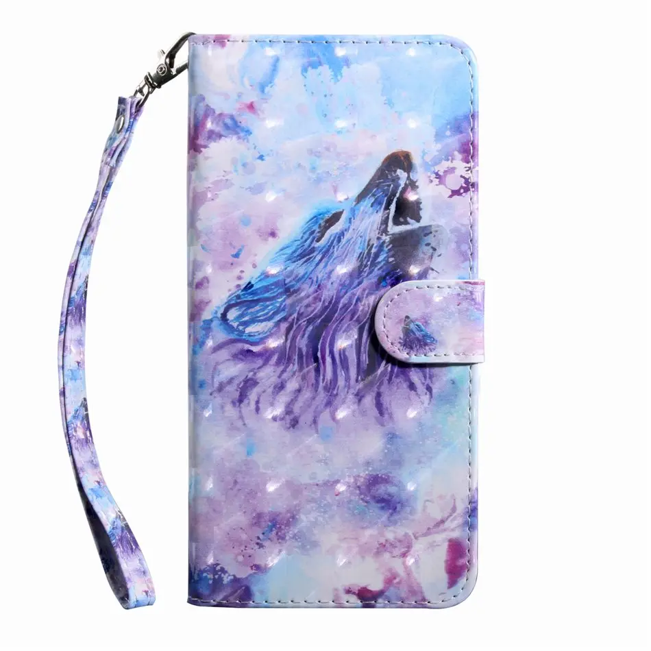 Roaring Wolf Чехлы Husky, кожаный чехол для сумок Apple iPhone 5, 5S, SE, 6, 6 S, 7, 8 Plus, X, XR, XS, 11 Pro, слот для карт, Роскошный чехол для фото, кошелек, Капа E29G - Цвет: Roaring Wolf