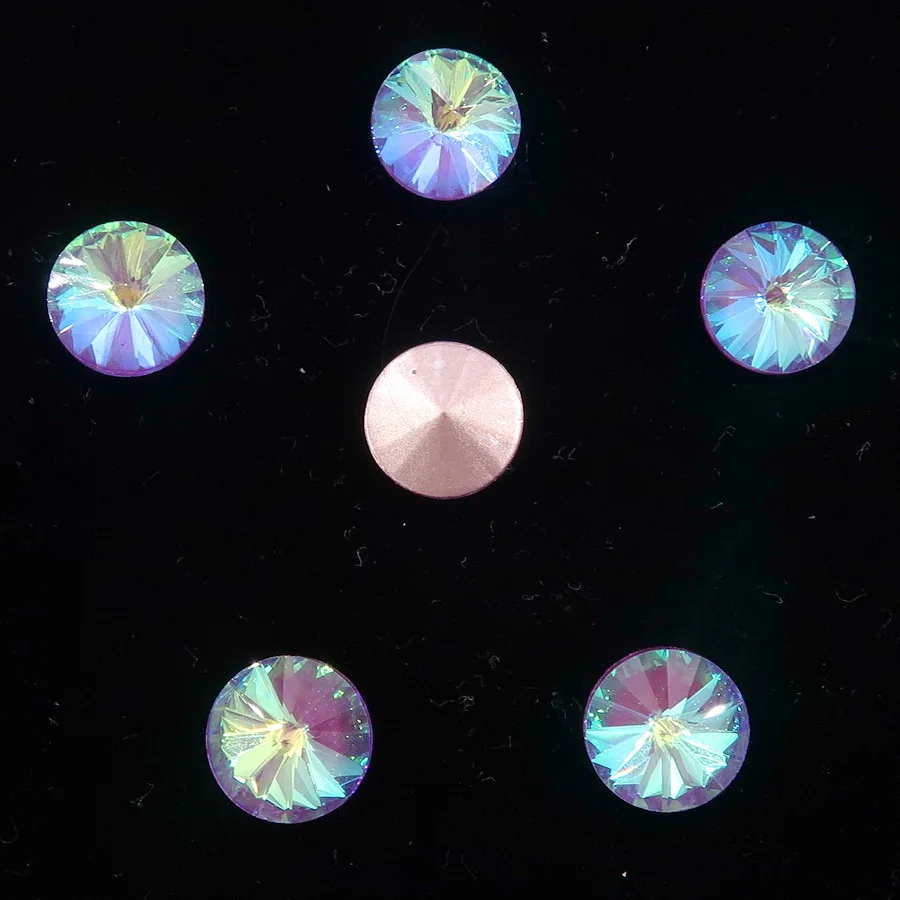 Стеклянные кристаллы 8 мм 10 мм желейные конфеты AB& радужные цвета микс круглые Rivoli Форма Клей На Стразы бусины ручной работы diy Обрезка - Color: A36 Lt Amethyst AB