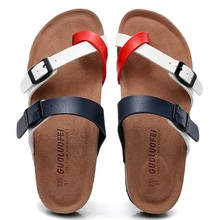 Summer Suede Leather Mule Clogs Slippers For Men 2021 High Quality Soft Cork Two Buckle Slides Footwear Women Unisex Shoes 35-46
