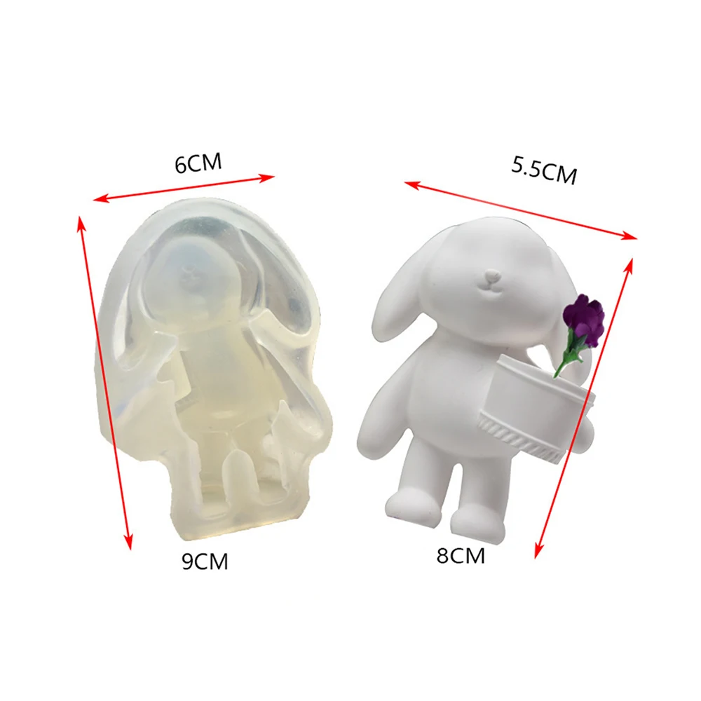 Silikone мусс форма для торта сердце свадьба 3D милый цветочный горшок кролик шоколадные формы для украшения торта десерт-выпечка формы инструменты