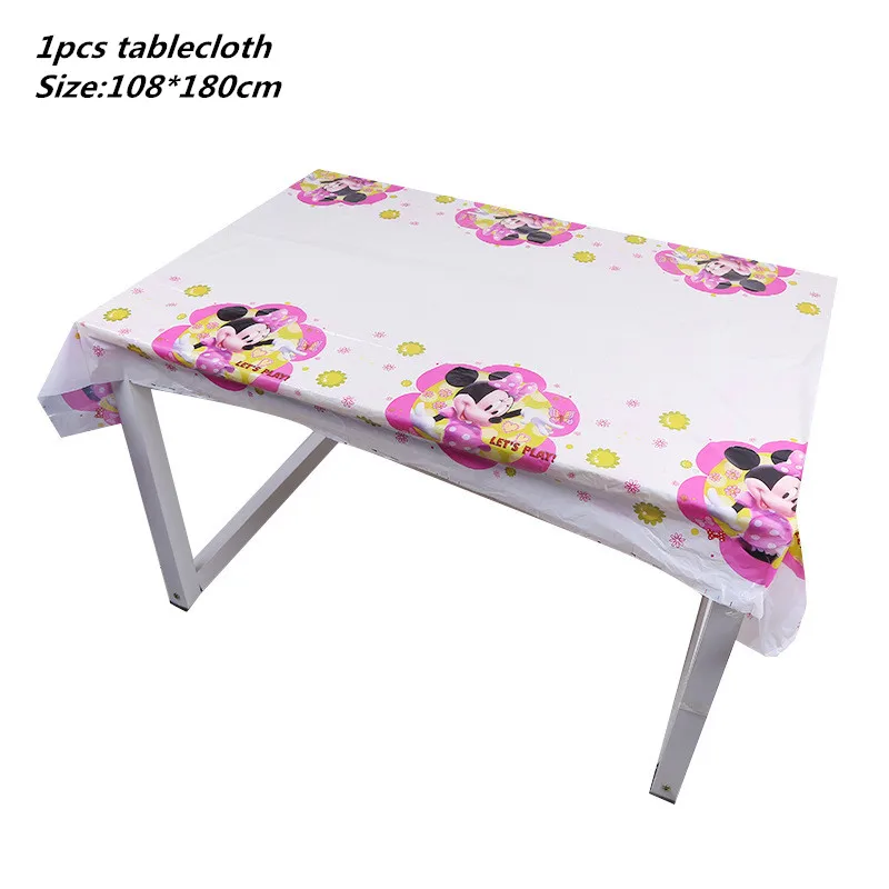 1set tablecloth 20 шт./партия Минни тема Микки бумажные салфетки для вечеринки с днем рождения товары для вечеринок Минни бумажные полотенца для салфеток сувениры 33*33 см - Цвет: 1set tablecloth
