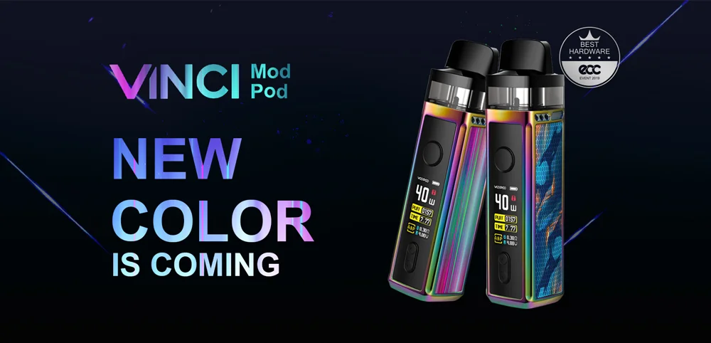 VOOPOO VINCI RAINBOW Pod Mod комплект 5,5 мл VINCI Pod 1500 мАч батарея 40 Вт VINCI MOD POD электронная сигарета испаритель Vape комплект