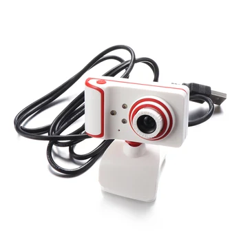 

1PC USB 2.0 Rotatable 640X480 Video Record Full HD Webcam With Microphone 3LEDS Night Vision Effect For Computer PC Laptop