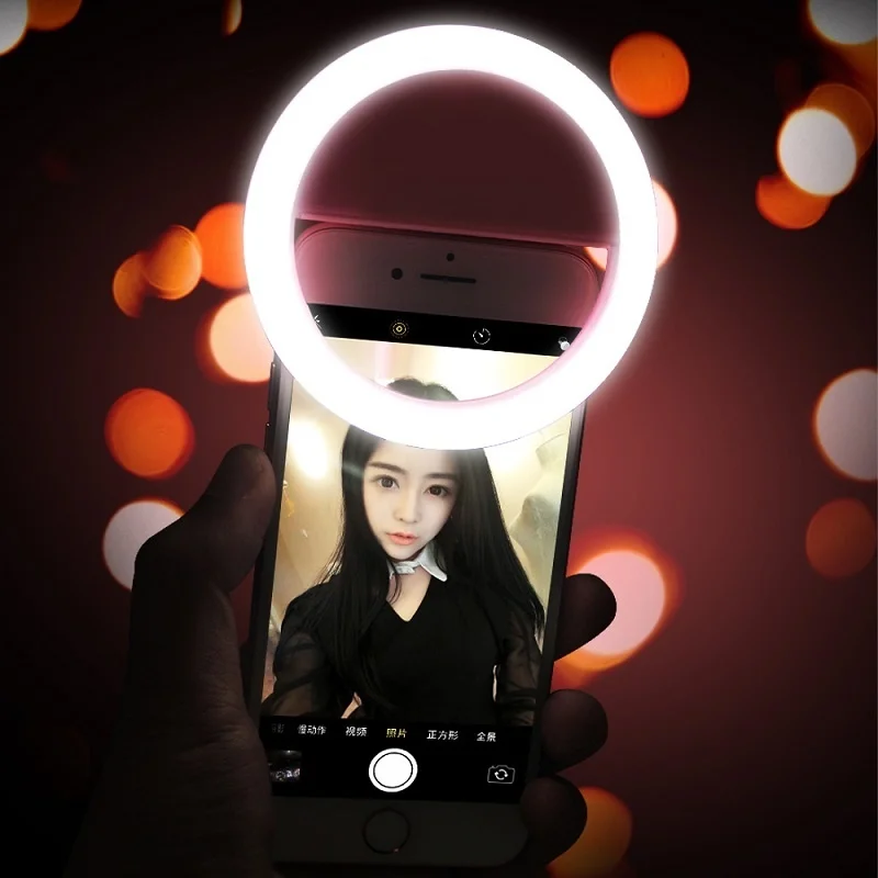 Светодиодный кольцевой светильник Luz Movil для селфи для iPhone XS MAX XR X 8 7 6s Универсальная мобильная вспышка лампа для samsung S8 Aro De Luz Para Celular