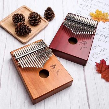 

kalimba 17 key Heldere kleur stijlvolle toetsenbord Kalimba flea piano midi keyboard mahonie instrument