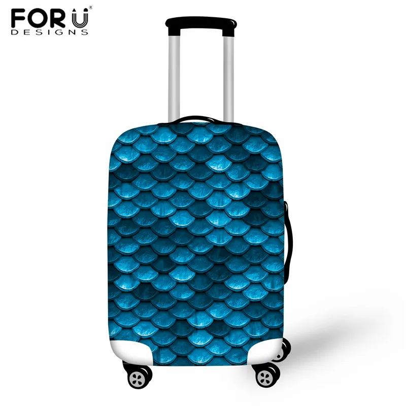 L3144 FORUDESIGNS/Детский чемодан с рисунком русалки, пылезащитный чехол для женщин, плотный эластичный багажная тележка - Цвет: L3144