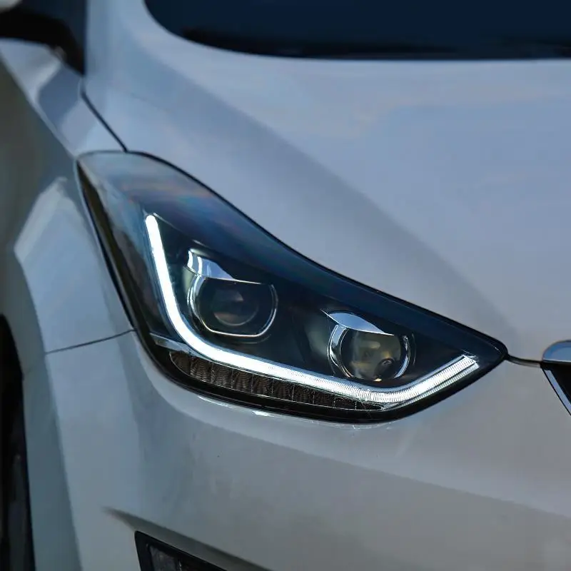 Стайлинг Luces запчасти Neblineros Para сборка Cob лампы светодиодные авто освещение фары 12 13 14 15 16 для hyundai Elantra