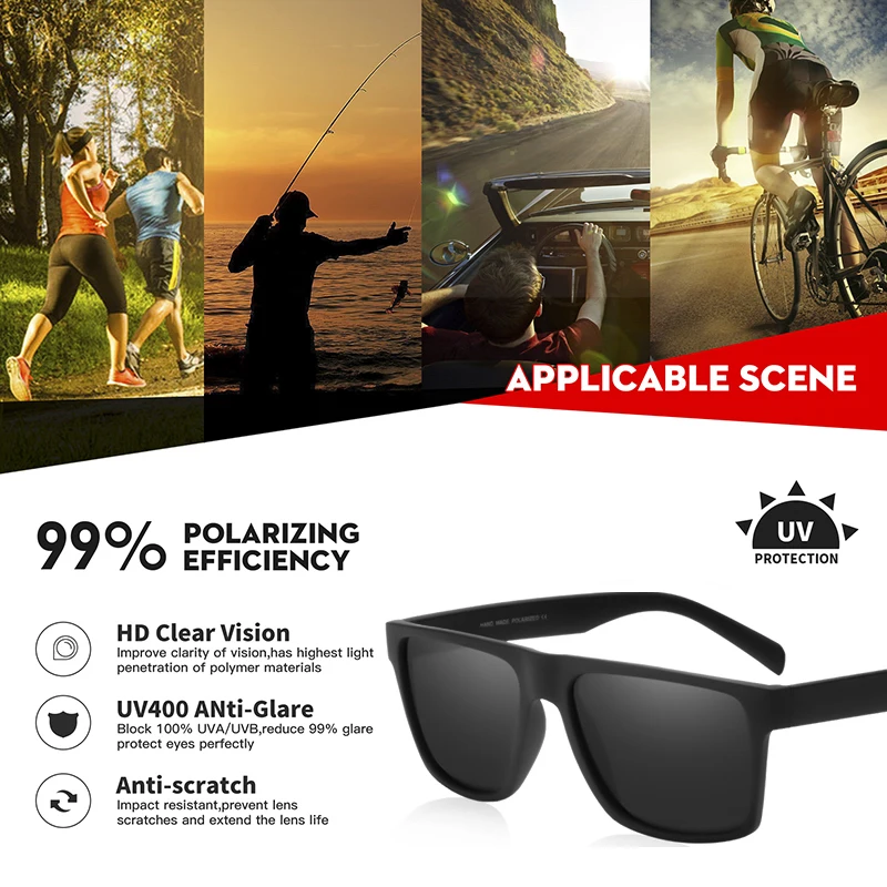 Beste Aofly Brand Design Gepolariseerde Zonnebril Voor Mannen Vierkante Vintage Spiegel Zonnebril Mannelijke Vissen Bril Zonnebril Heren UV400