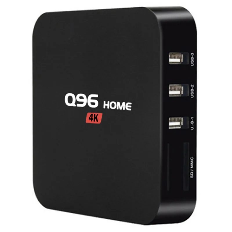 Q96 домашний Смарт ТВ приставка Android 8,1 Rockchip 3229 1 Гб+ 8 Гб медиаплеер 2,4 ГГц WiFi 100 Мбит/с H.264/H.265 поддержка 4K телеприставка