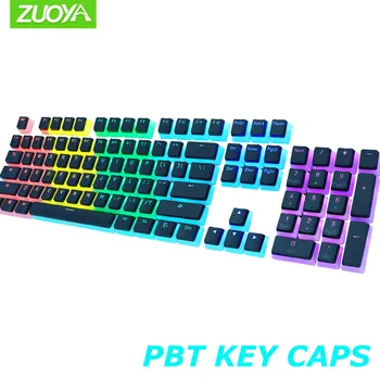 

PBT Keycaps black white caps for Cherry MX Double Shot Pudding Keycap Set with Key Puller for DIY Mechanical Keyboard