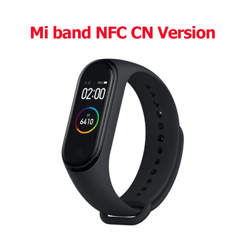 Xiaomi Mi Band 2/3 умный Браслет фитнес-трекер монитор сердечного ритма OLED дисплей тачпад Bluetooth 4,2 водонепроницаемый браслет - Цвет: band 4 NFC Ver