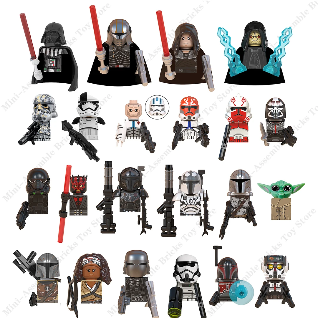 72 Style Star Wars Darth Vader Mini Action Toy Figures Disney Building Blocks Anime Bricks Assemble Dolls Birthday Gifts for Kid | Игрушки и